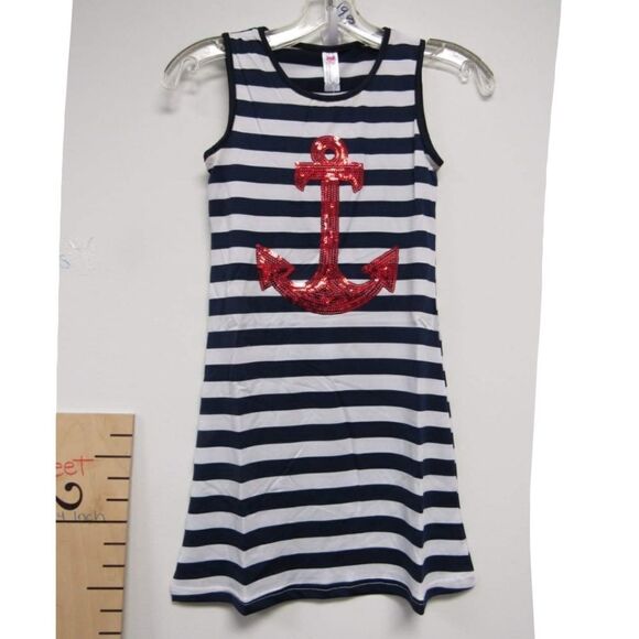 Girls Anchor Skater Dress - Picture 1 of 1